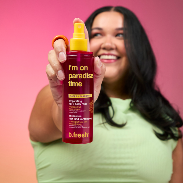i'm on paradise time brume parfumée énergisante cheveux + corps