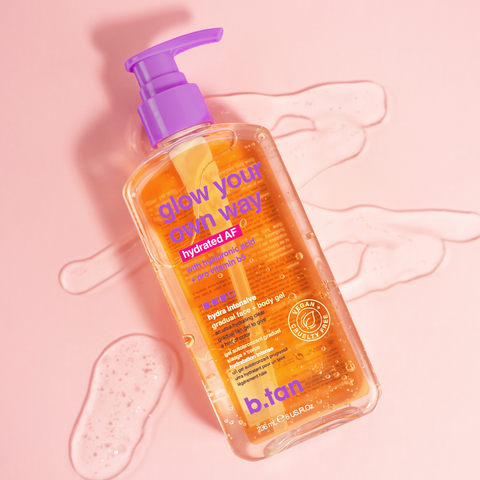 glow your own way hydrated AF gel autobronzant visage + corps