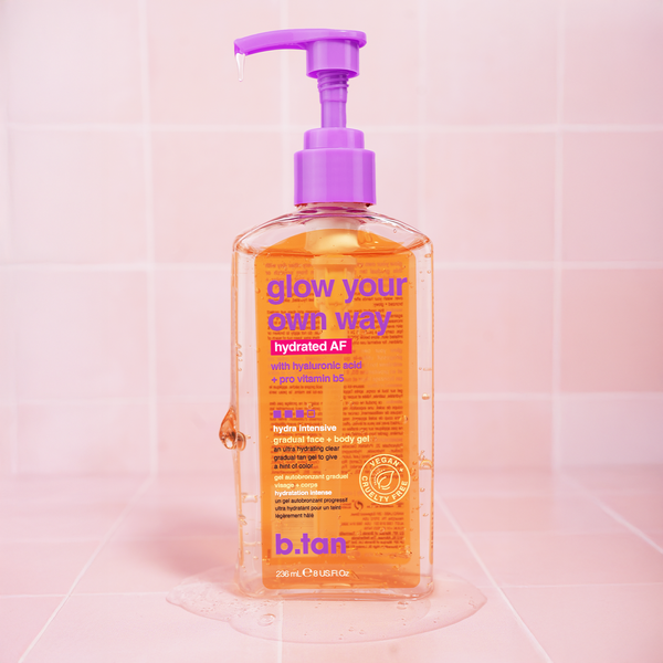 glow your own way hydrated AF gel autobronzant visage + corps