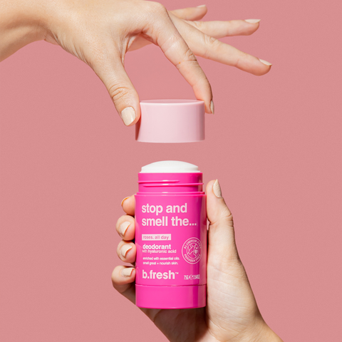 déodorant stop and smell the... roses